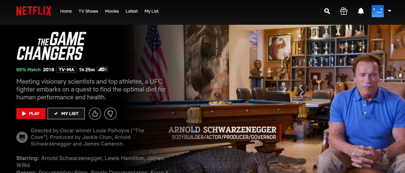 Plant Versus Meat Based Diets The Game Changers Movie Review Images, Photos, Reviews