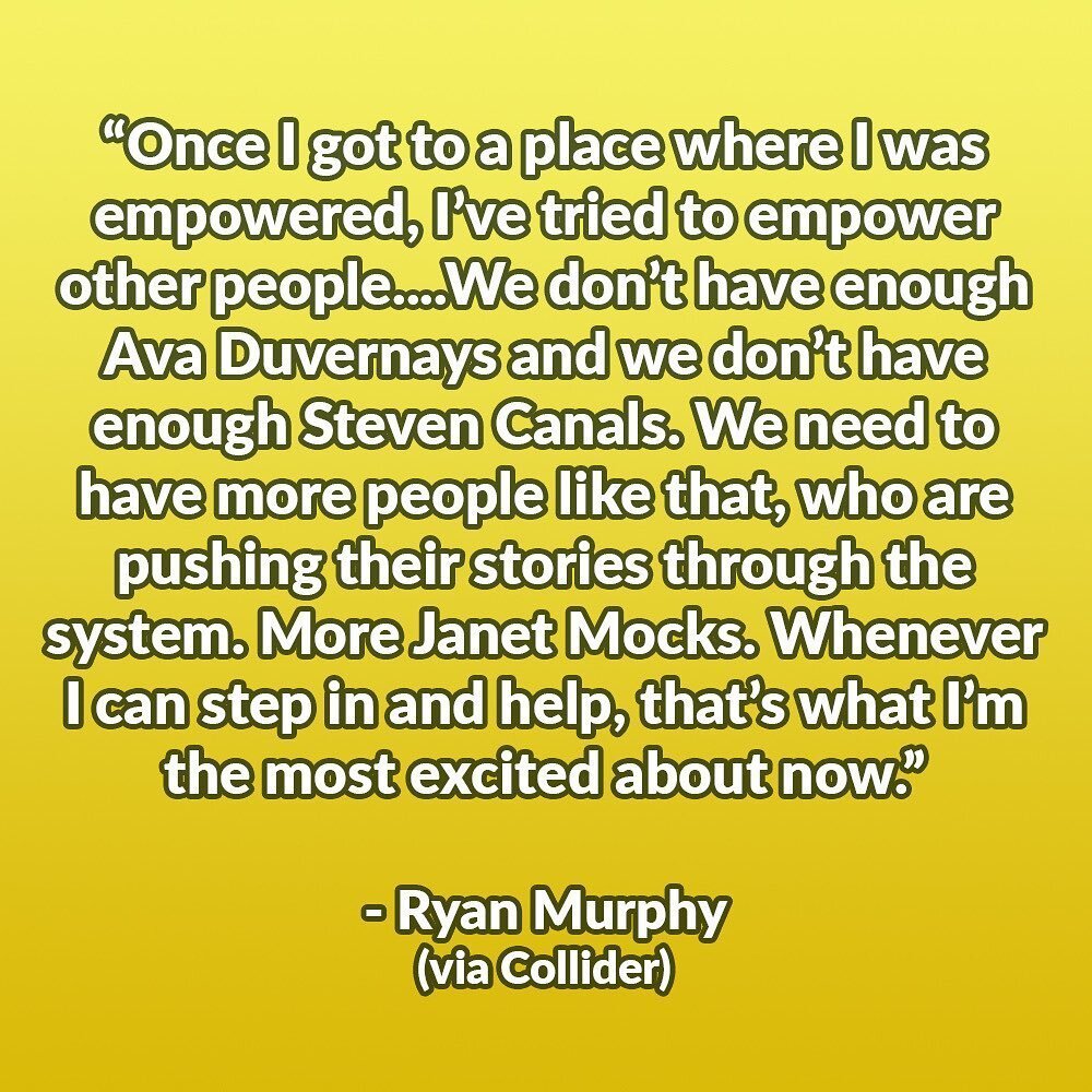 Empowered people empower people! We admire @mrrpmurphy for his continued commitment to telling inclusive stories and amplifying voices from a diverse group of storytellers. Thank you! Read the full interview with Collider at the link in our bio. .
.

