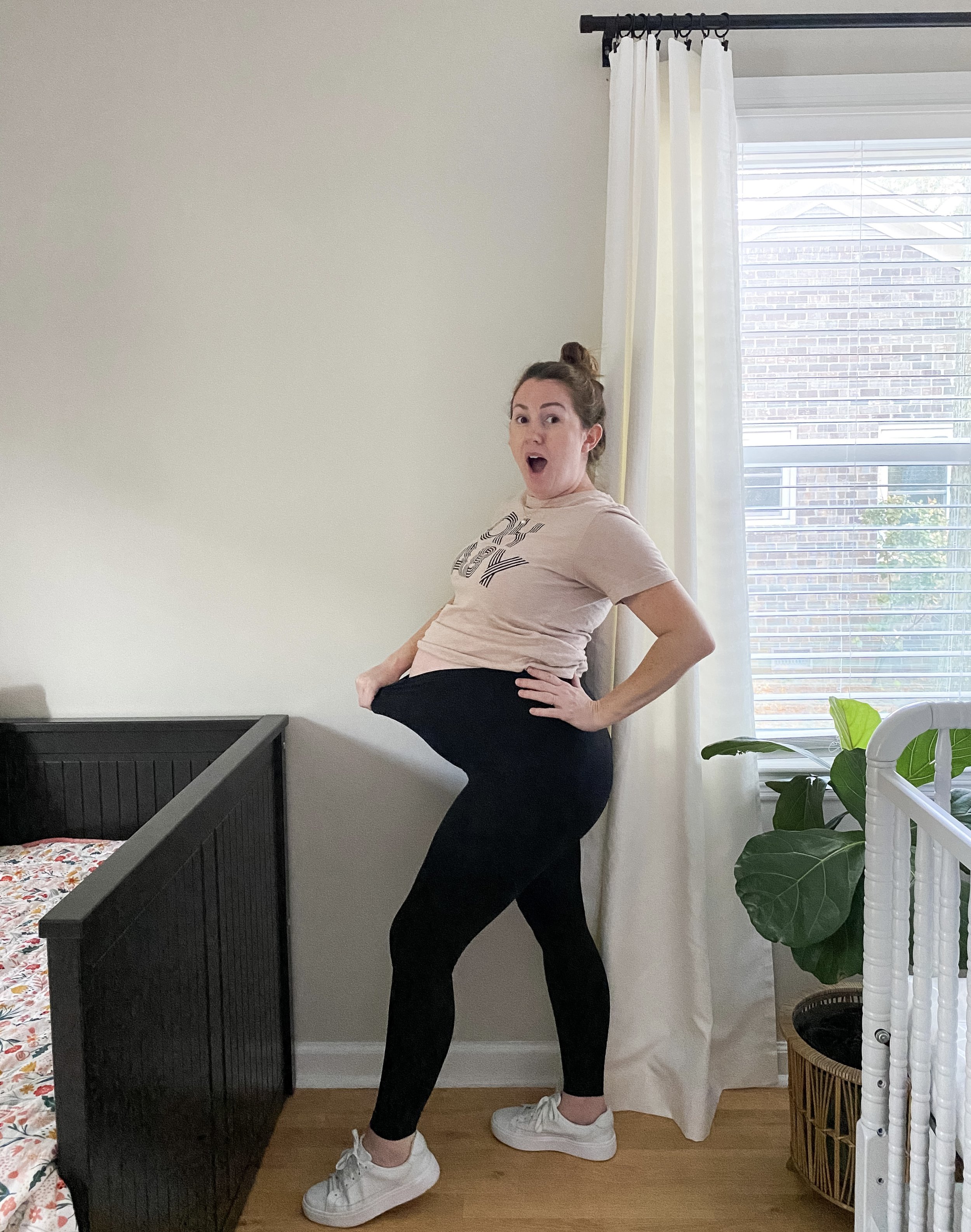 Ladies Women's Maternity Over The Bump Cotton Pregnancy Leggings