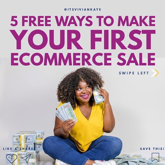 5️⃣ FREE ways to make your first ecommerce sale!⁣⁣⁣⁣⁣⁣
⁣⁣⁣⁣⁣⁣
When starting a new ecommerce business, your first sales are some of the most important. ⁣⁣⁣⁣⁣⁣
⁣
I&rsquo;m going to go through 5 FREE ways you can get your first online sale. ⁣⁣⁣⁣⁣⁣
⁣⁣⁣⁣⁣