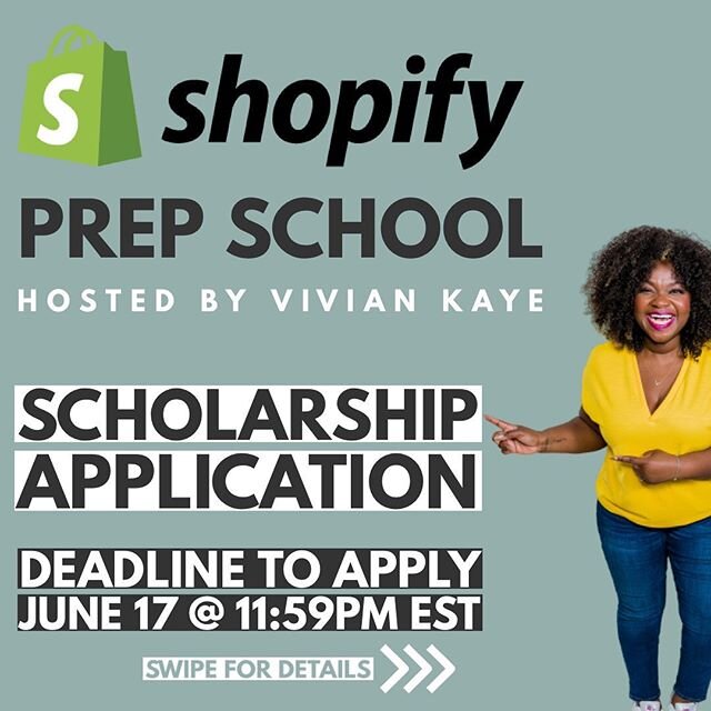 📚 Shopify Prep School Scholarships!⁣
⁣
I am pleased to announce that with the help of a donor (who wishes to remain anonymous), I'm able to offer 4 full Shopify Prep School scholarships available!⁣
📚 Shopify Prep School Scholarships!⁣
⁣
I am please