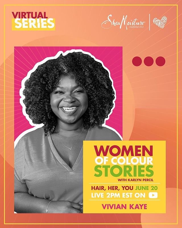 Tune in this SAT JUNE 20 at 2PM on YouTube, as my homegirl &amp; host @karlynpercil gets up close and personal with myself @ingriewilliams and @natashajbruno for @sheamoistureca &lsquo;s second WOC Stories panel: HER, HAIR, YOU, a candid discussion a