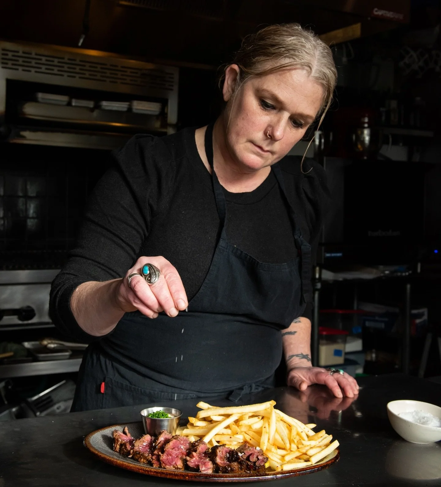 We&rsquo;re back at it today! Come taste what Chef Heather&rsquo;s working on.⁠
⁠
Reservations are encouraged (link in bio) and walk-ins are always welcome. We open at 5pm!

#saltbae #steakfrites #portlandfood