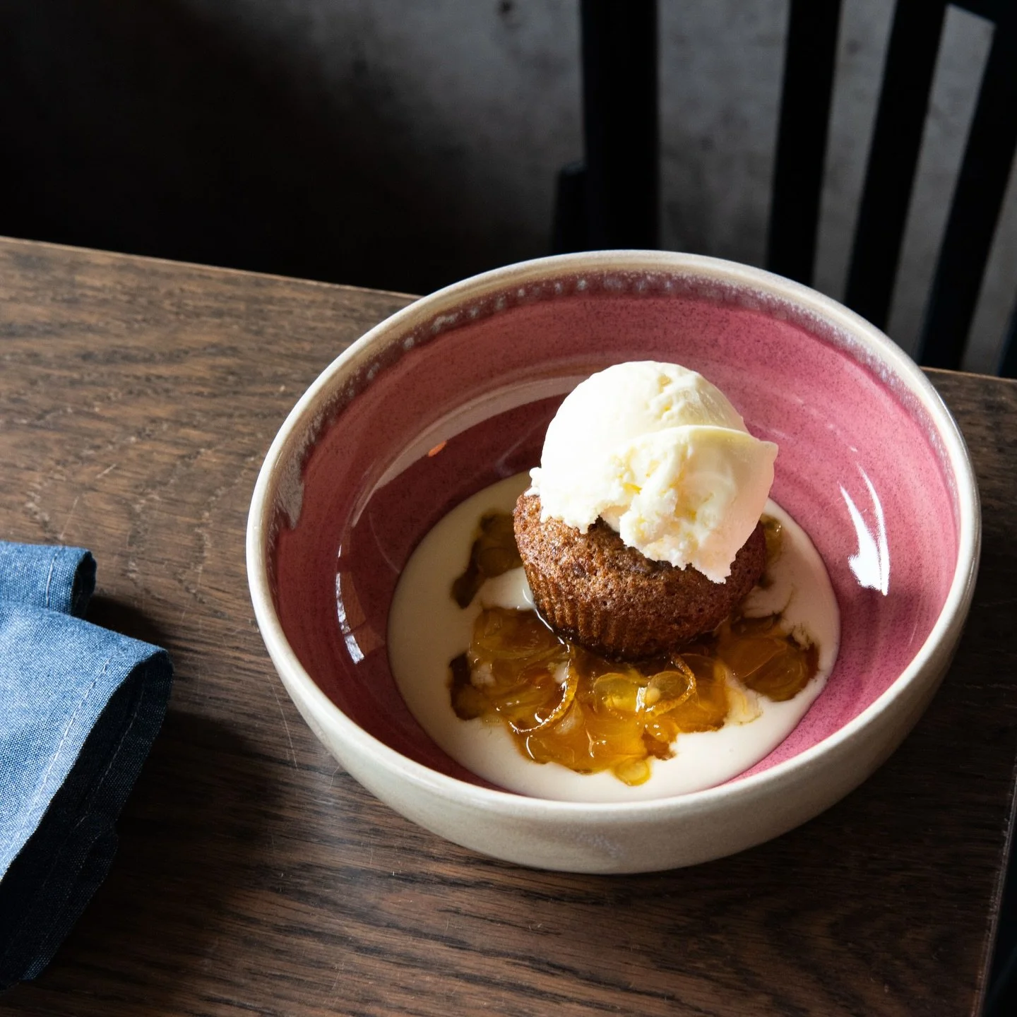 The carrot cake of your dreams served with pineapple, tahini cr&egrave;me anglaise, Buddha&rsquo;s Hand marmalade, and fromage blanc ice cream.⁠
⁠
We promise it&rsquo;s as delightful as it sounds ✨⁠