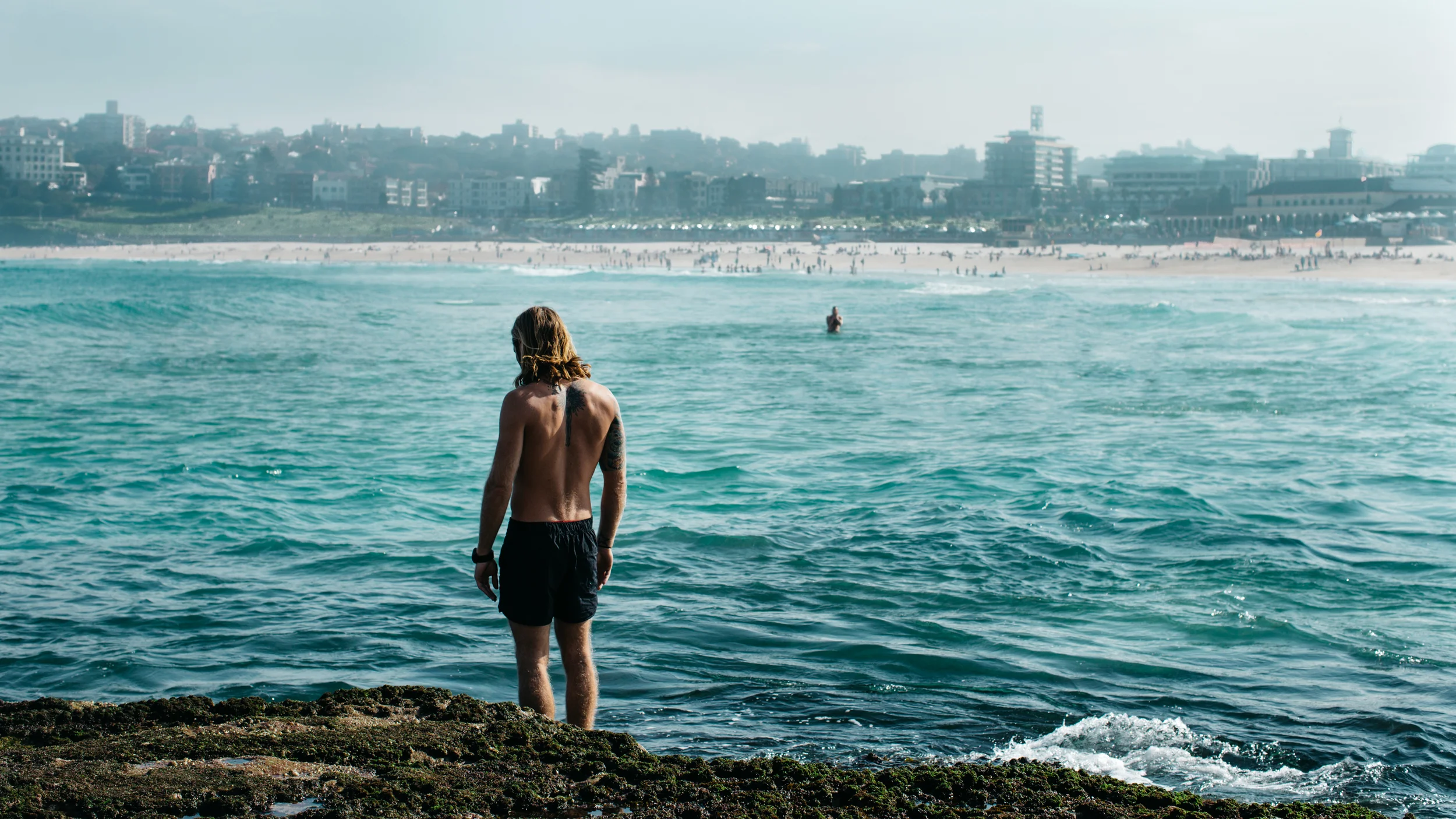 Diver and Swimmer, Bondi 2016