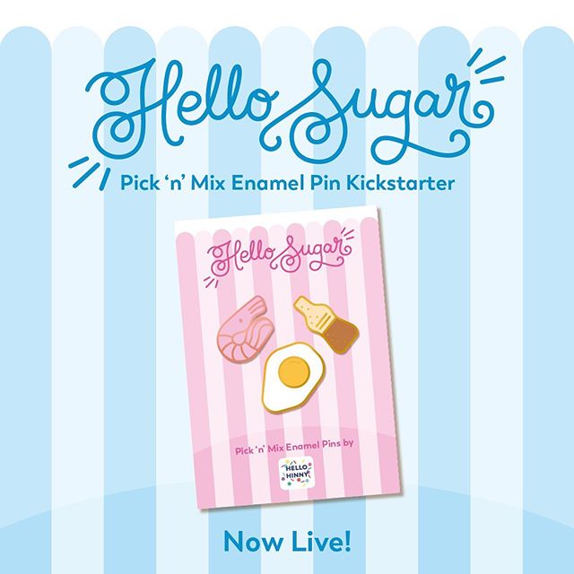 My new kickstarter is now live! 😄🍬
.
I&rsquo;ve designed a bunch of mini pins themed around old school sweets! You can wear them on their own, or pick&rsquo;n&rsquo;mix to create your own combination to wear 😄
.
There&rsquo;s also a bunch of early