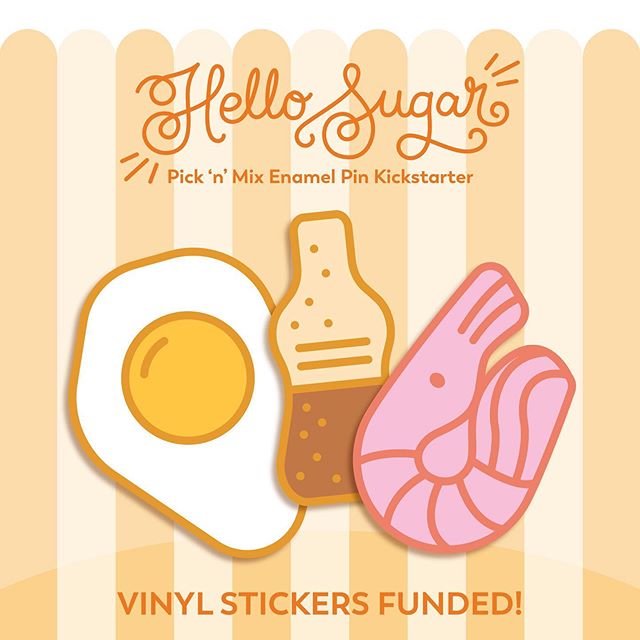 Finally had some time to update the Kickstarter! The embroidered patches have been unlocked! 🙌🏻 and before I even got a change to update the next goal that was unlocked too 😄🙌🏻
.
So all rewards now come with a set of 3 die cut vinyl stickers! 💗
