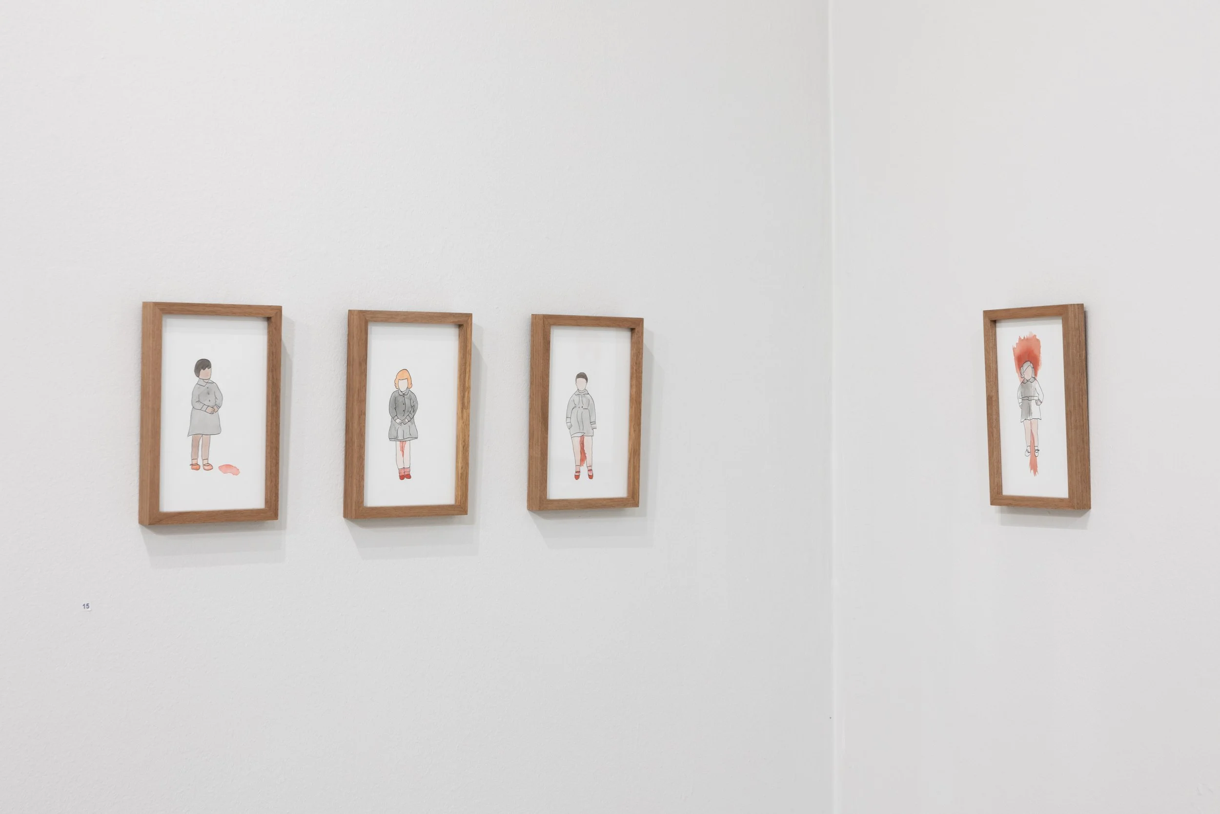 Sin título
4 dibujos de tinta sobre gouache
21.5 x 14 cms cada uno