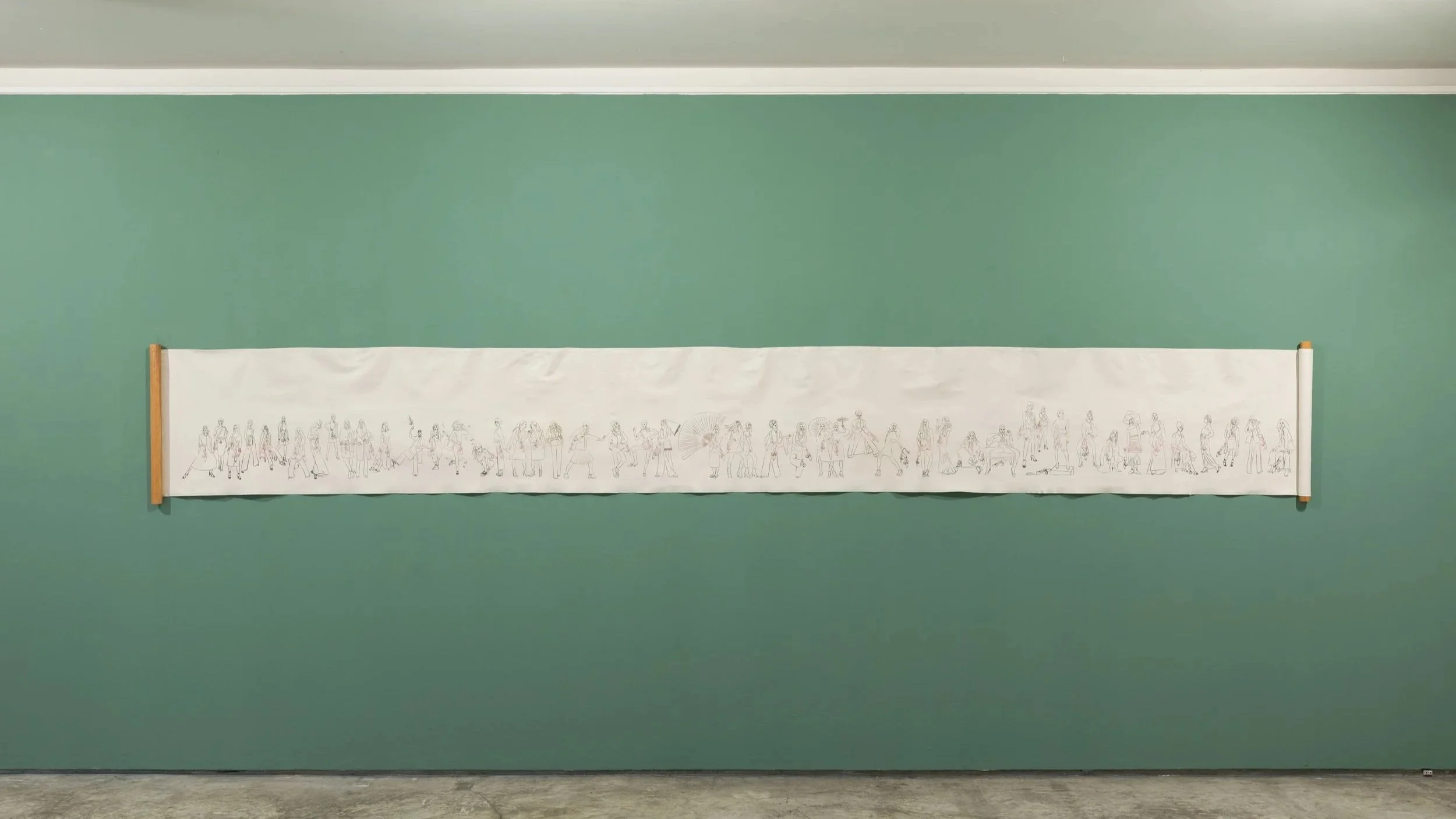 Sin título
Serigrafía en lona con tinta
60 x 500 cms