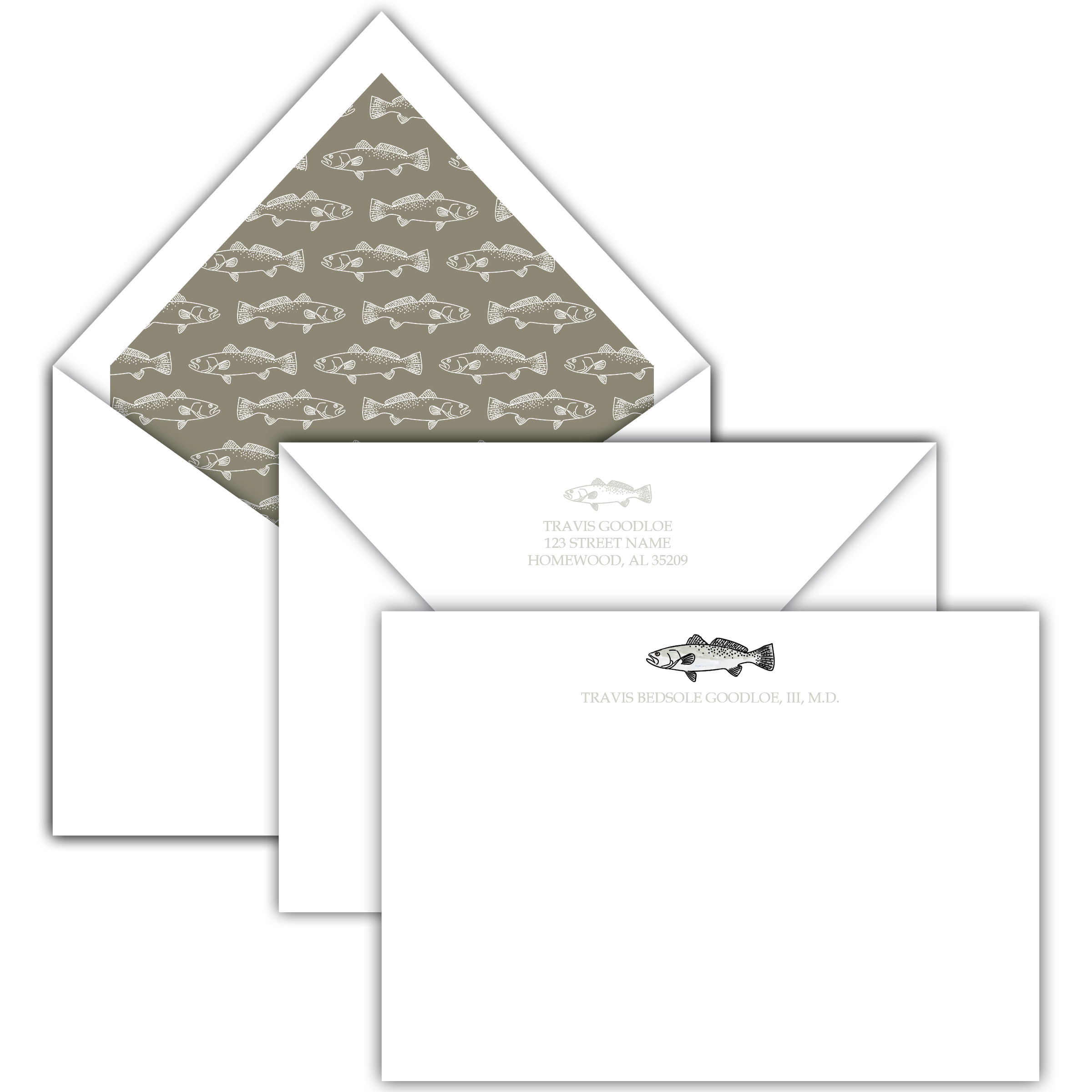 Speckled Trout Stationery Card