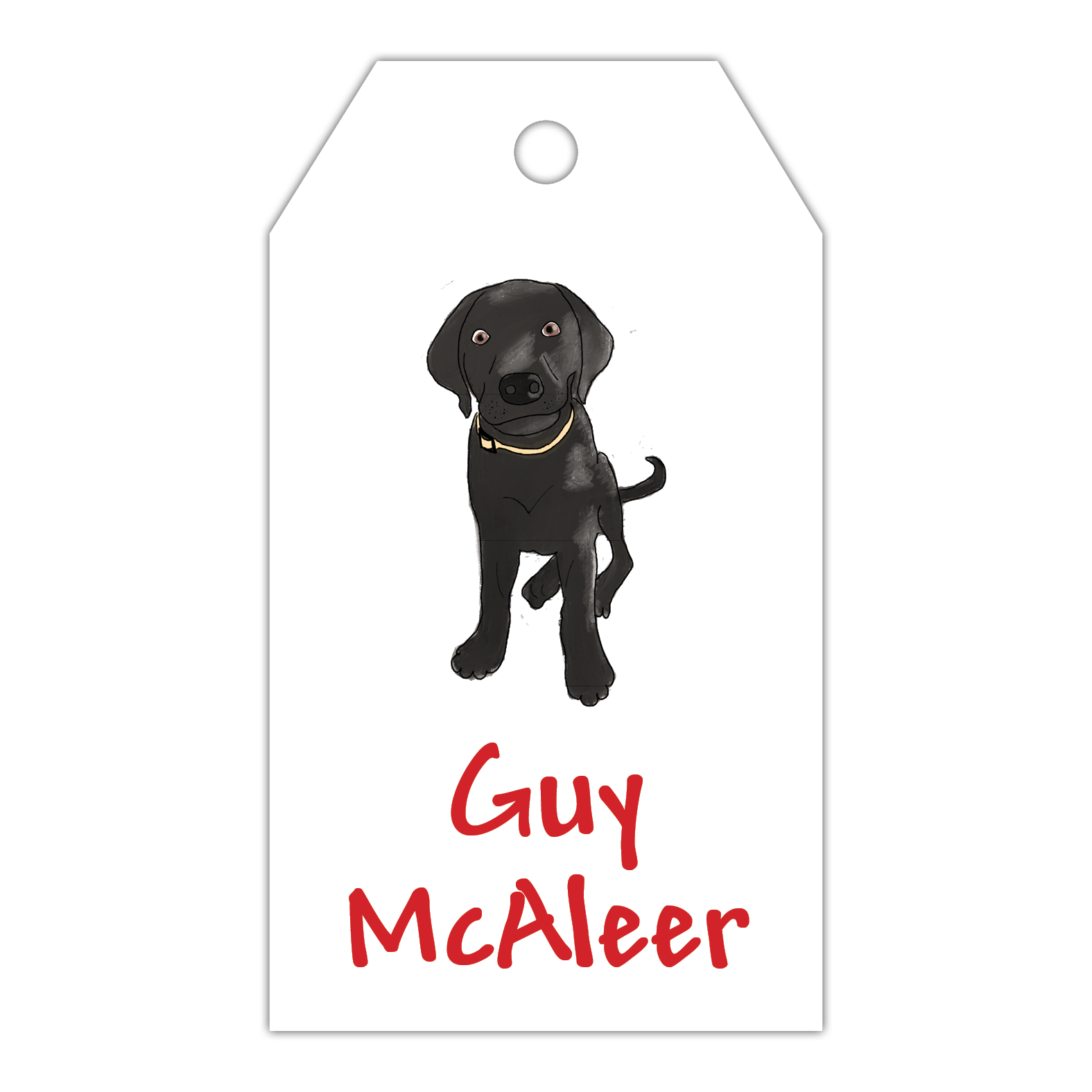 Lab Dog Gift Tags (optional colors)