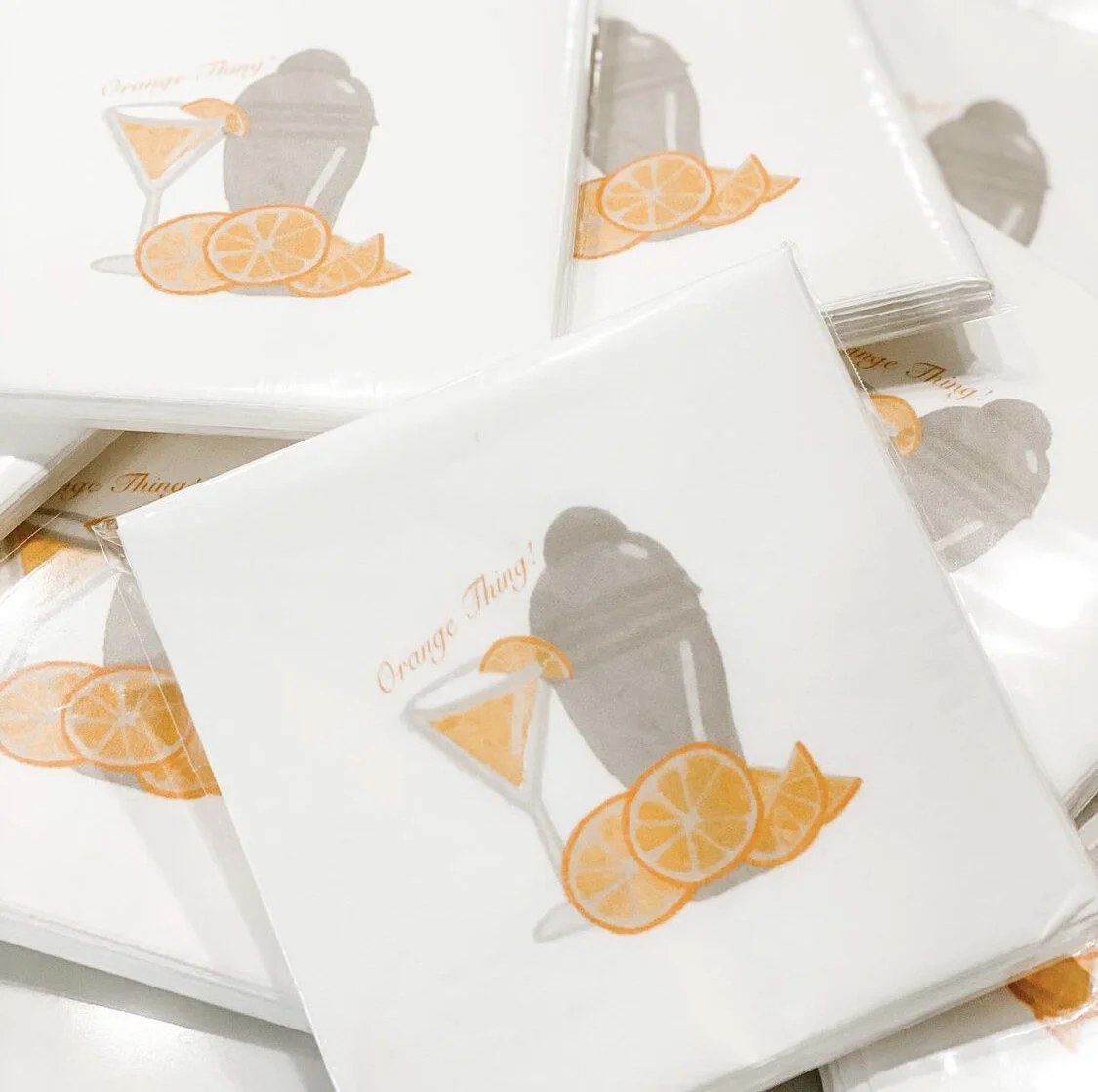 Orange Thing Beverage Napkins (Pack of 10)