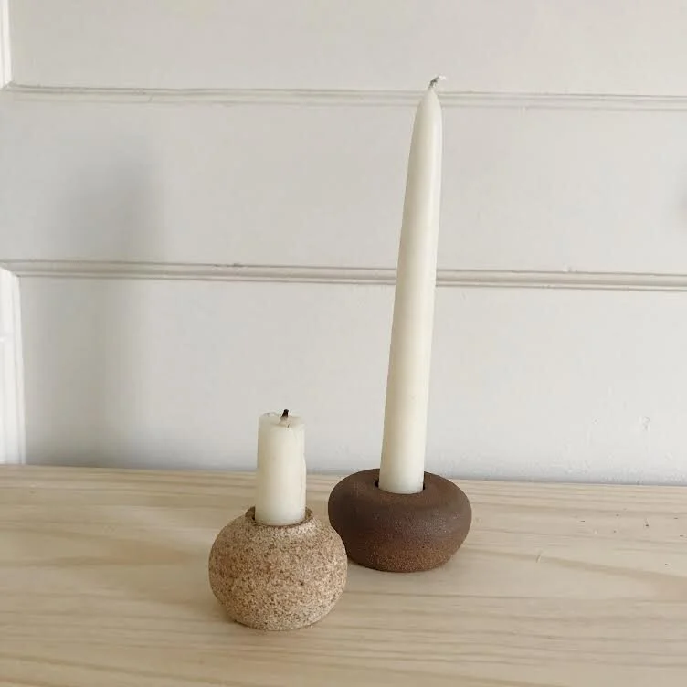 schoharie candleholders - a pair