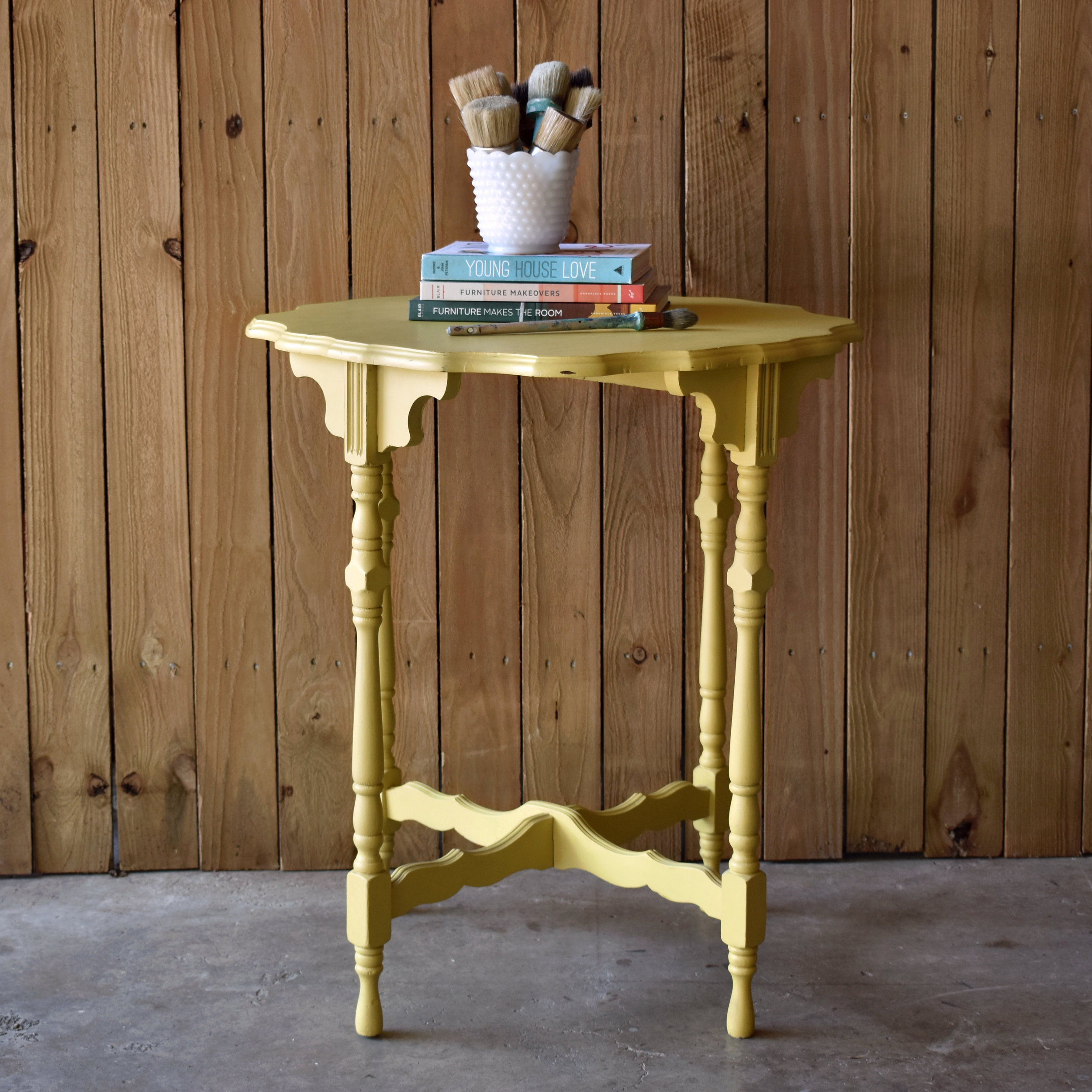 english yellow accent table  |  $125