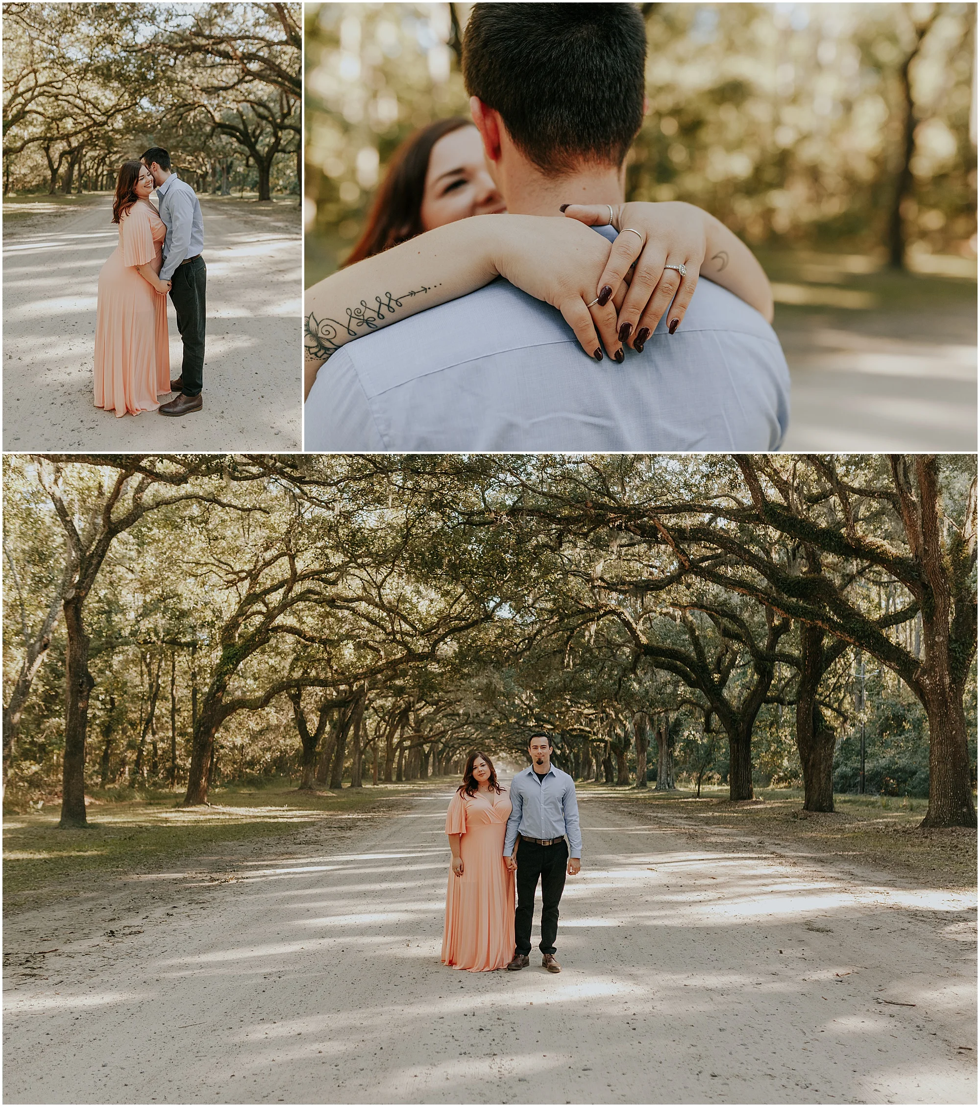 Wormsloe historic site engagement photos