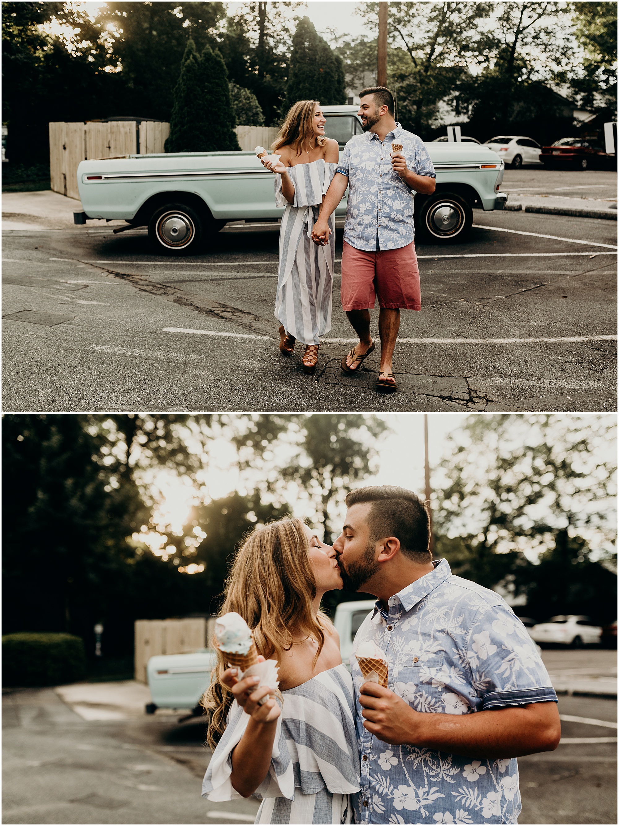 Fun Loving Old Roswell Mill / Downtown Roswell Engagement Session