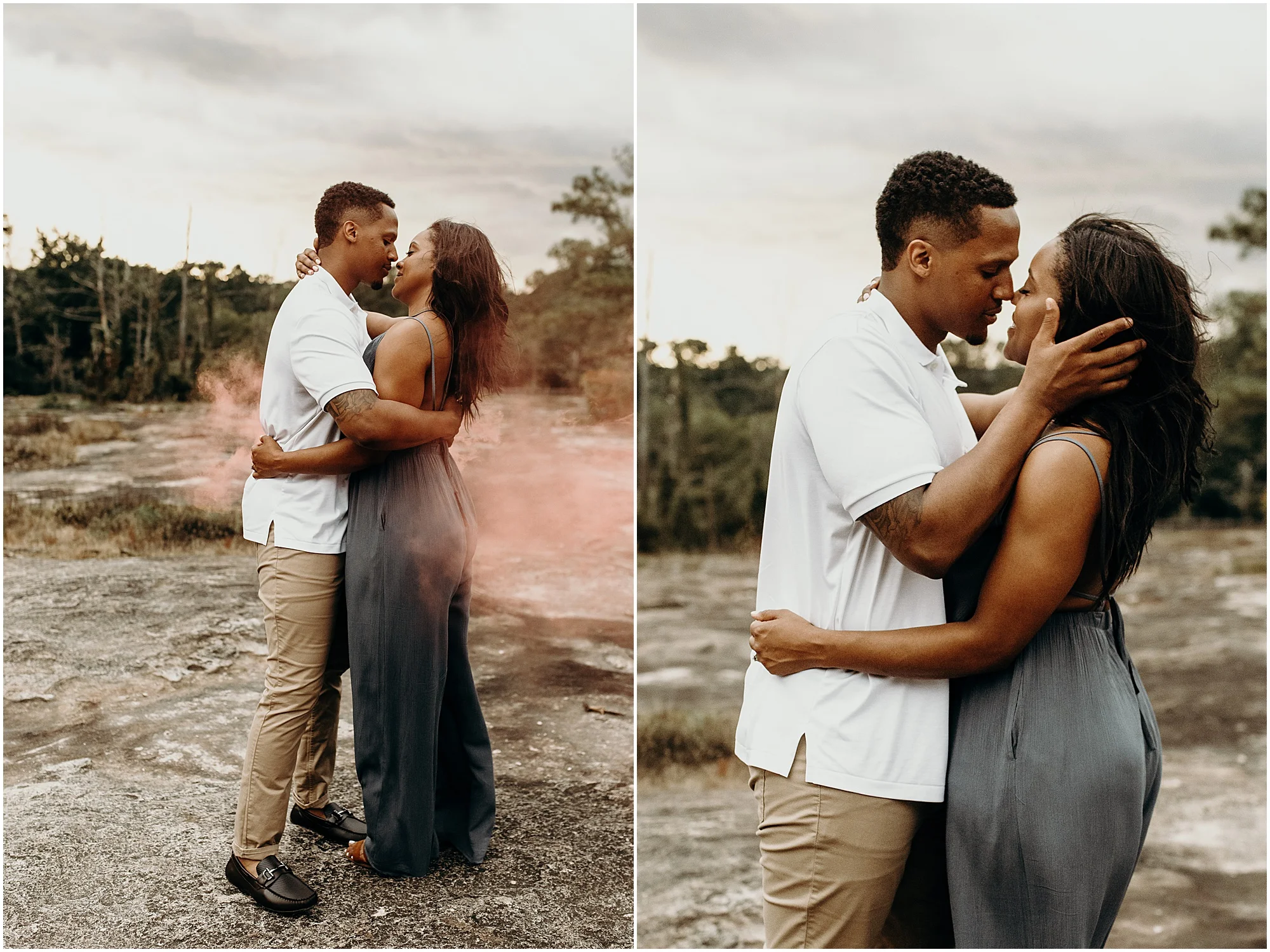Arabia Mountain Sunset Engagement Session