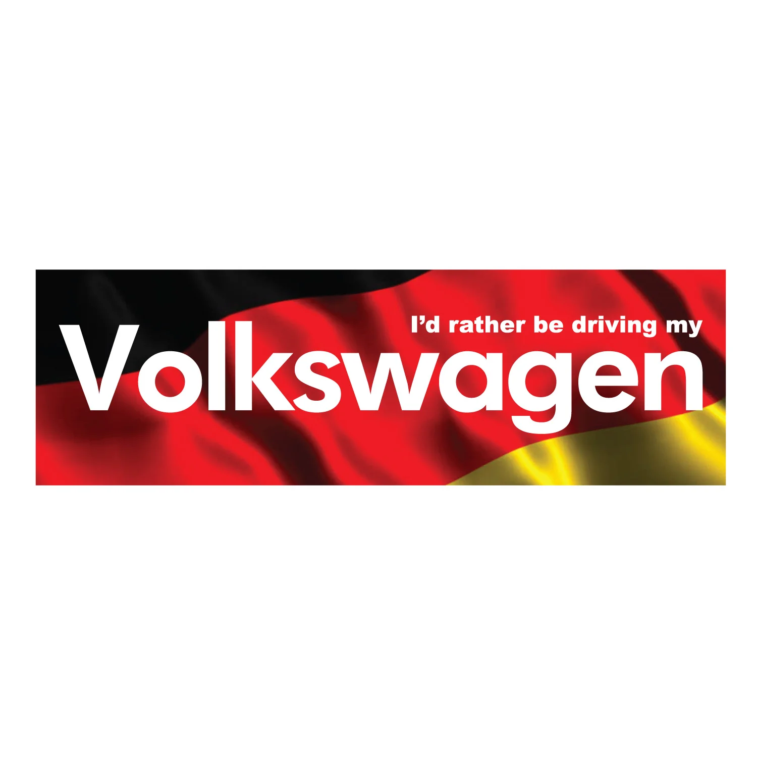 I'd Rather be Driving my Volkswagen Sticker