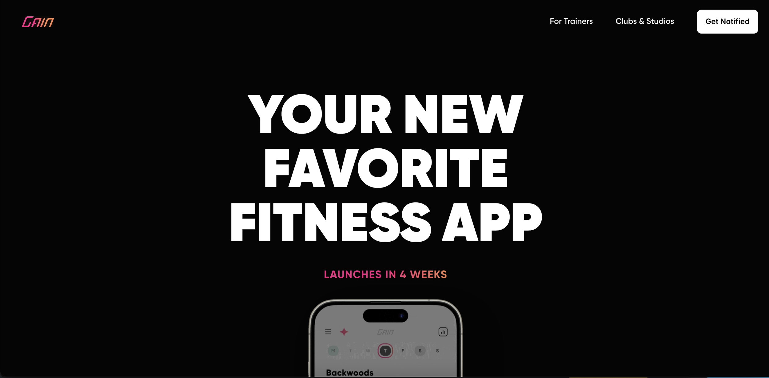 GAIN FItness : Website : Screenshot 1.png
