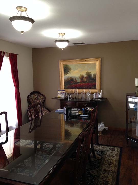 BEFORE photo of closing room