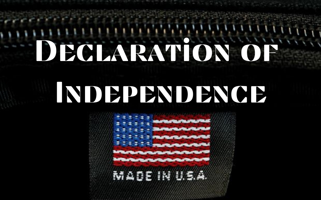  Declaration of Independence - American Independence Should Be Economic Development Priority 