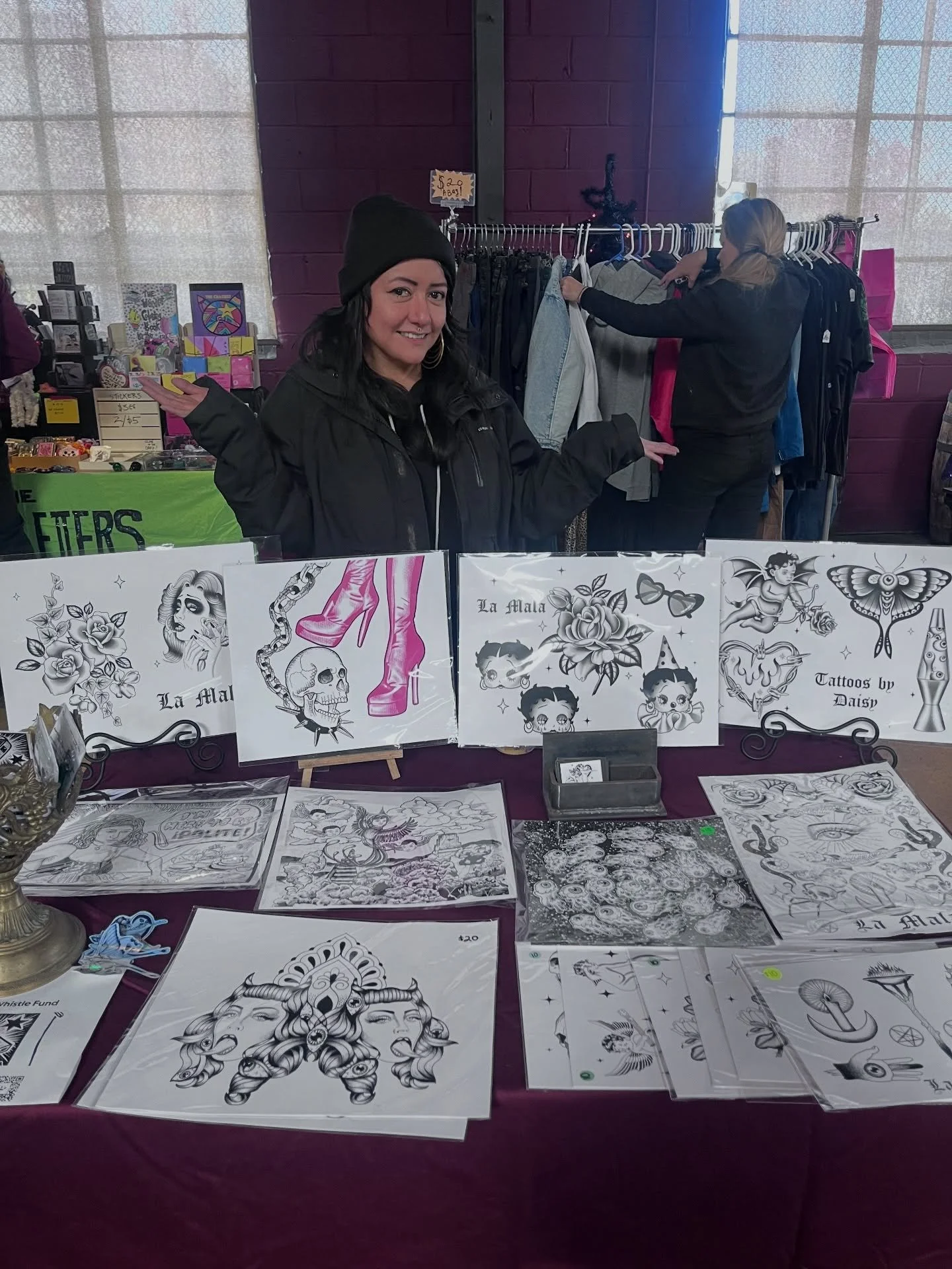 Hi! Vending at West Oakland @ghosttownbrewing today til 6! Come by, buy a print, have a tatu consult, eat lobster from the lobster truck and maybe have a beer! 😘
I&rsquo;m soooo tired, come make me laugh! :)
ALSO!!! 
We&rsquo;re having another ICE w