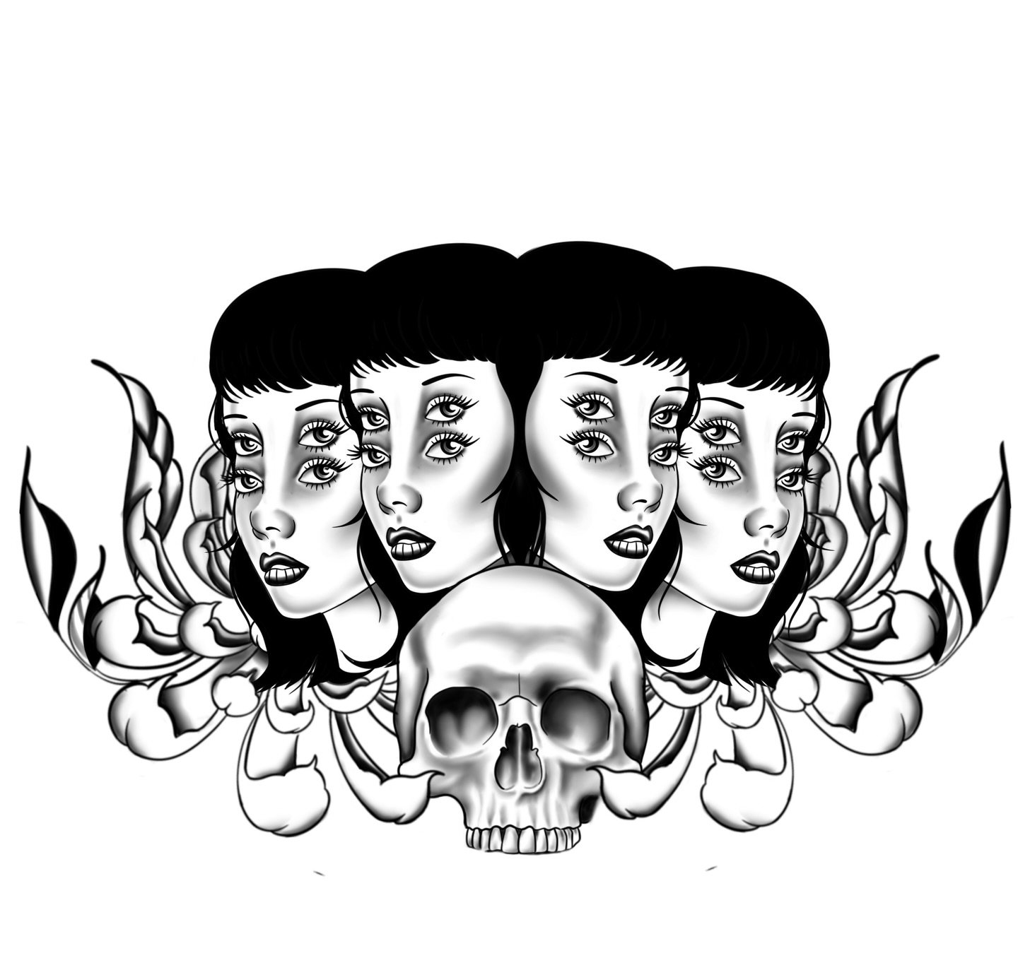 Another one I&rsquo;d love to do. Would be sick as an upper back piece. Tramp stamp also works, belly rocker. Let&rsquo;s get trippy 🫨
Dm to claim ;)
