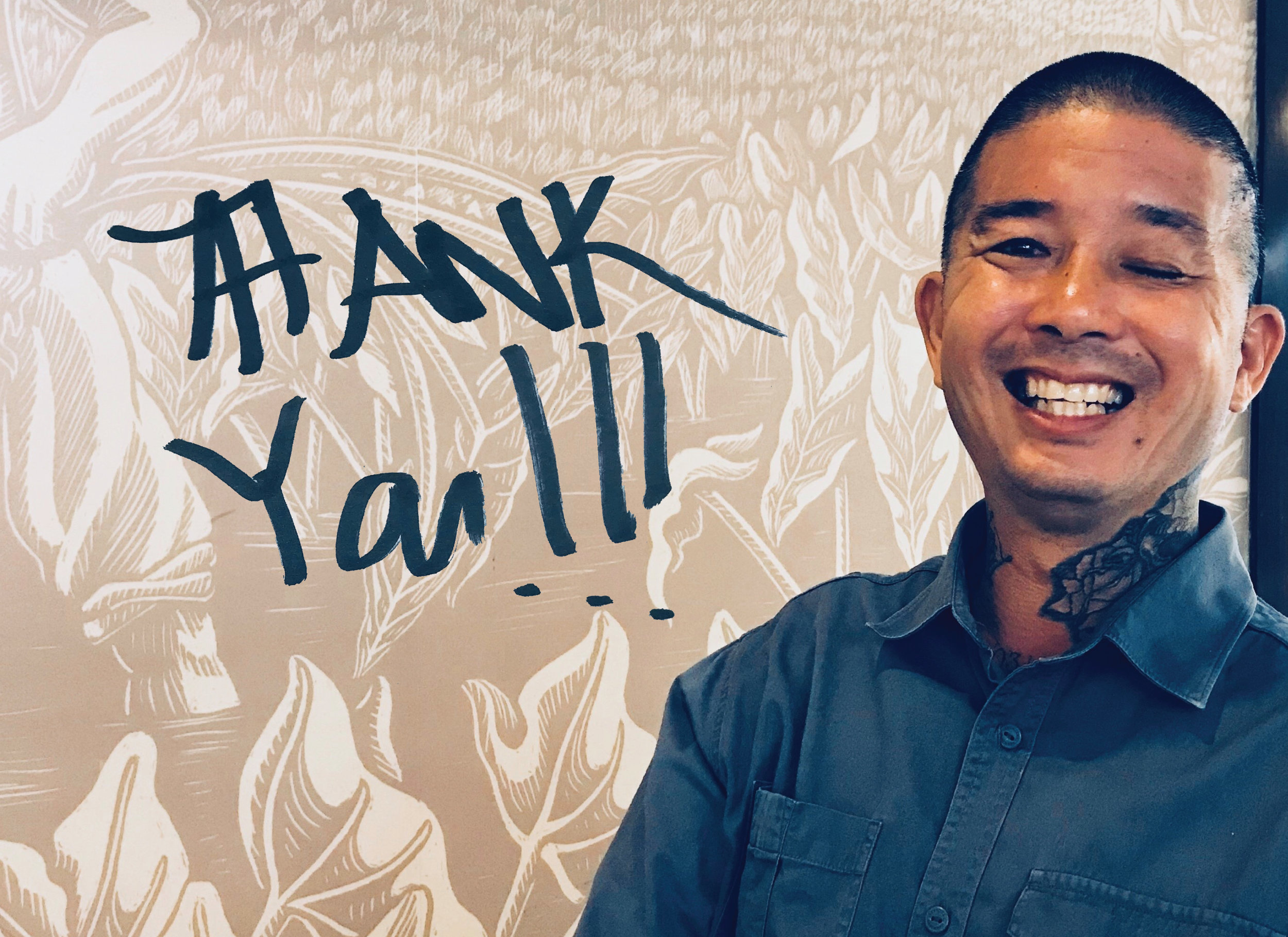This photo of Shawn was taken on December 1, 2018, less than three months following the accident. His handwriting continues to improve and although he would typically sign notes with a heartfelt, always-capitalized “MAHALOZ”, he recently penned the “THANK YOU!!!” which is shown. Years ago, one of our dear friends lovingly teased him about a group text we had going and said, “Eh! You no need yell at me on text!”, jokingly referring to his frequent use of capital letters and exclamation points. Ha! It is such a blessing to watch with amazement as he starts to do things again. We continue to praise the Lord for His miraculous power at work in Shawn’s life!