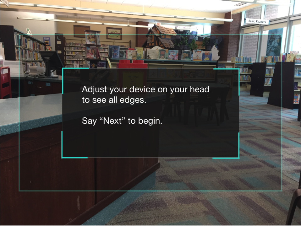 User goes through a short tutorial on HoloLens gestures