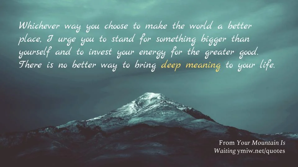 Quote - Stand For Something Bigger