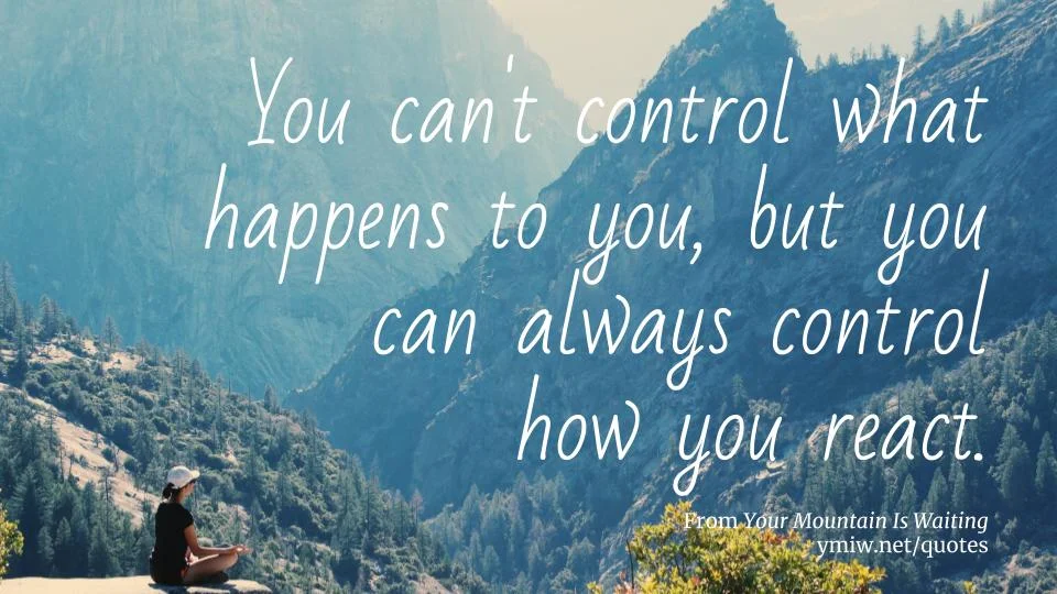Quote - You Can Control How You React