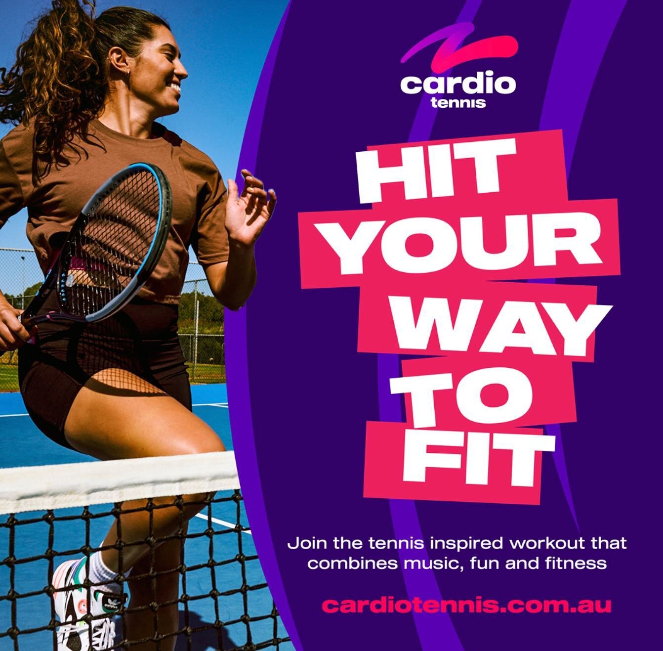 Cardio Tennis is here! 
Location: Brunswick Heads Tennis Club When: Tuesday 9am - 10am &amp; Thursday 6.30pm - 7.30pm 
Cost: First session FREE! $15 member price $20 non members. 
What to expect? Lots of hitting on the run, sweating, music, and fun! 