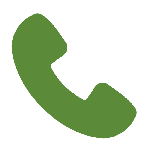 Green phone receiver icon on a black background.