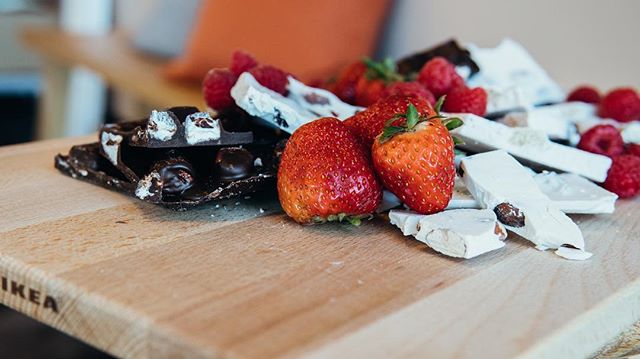 our little twist on your favorite seasonal cheese platter, but now with chocolate and berries!! YUM