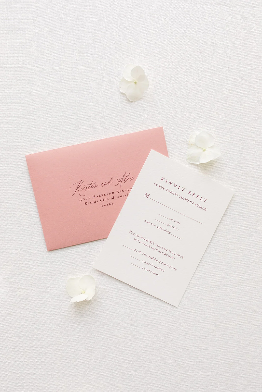 RSVP Card With Envelope — LOVE LETTER PAPER CO.