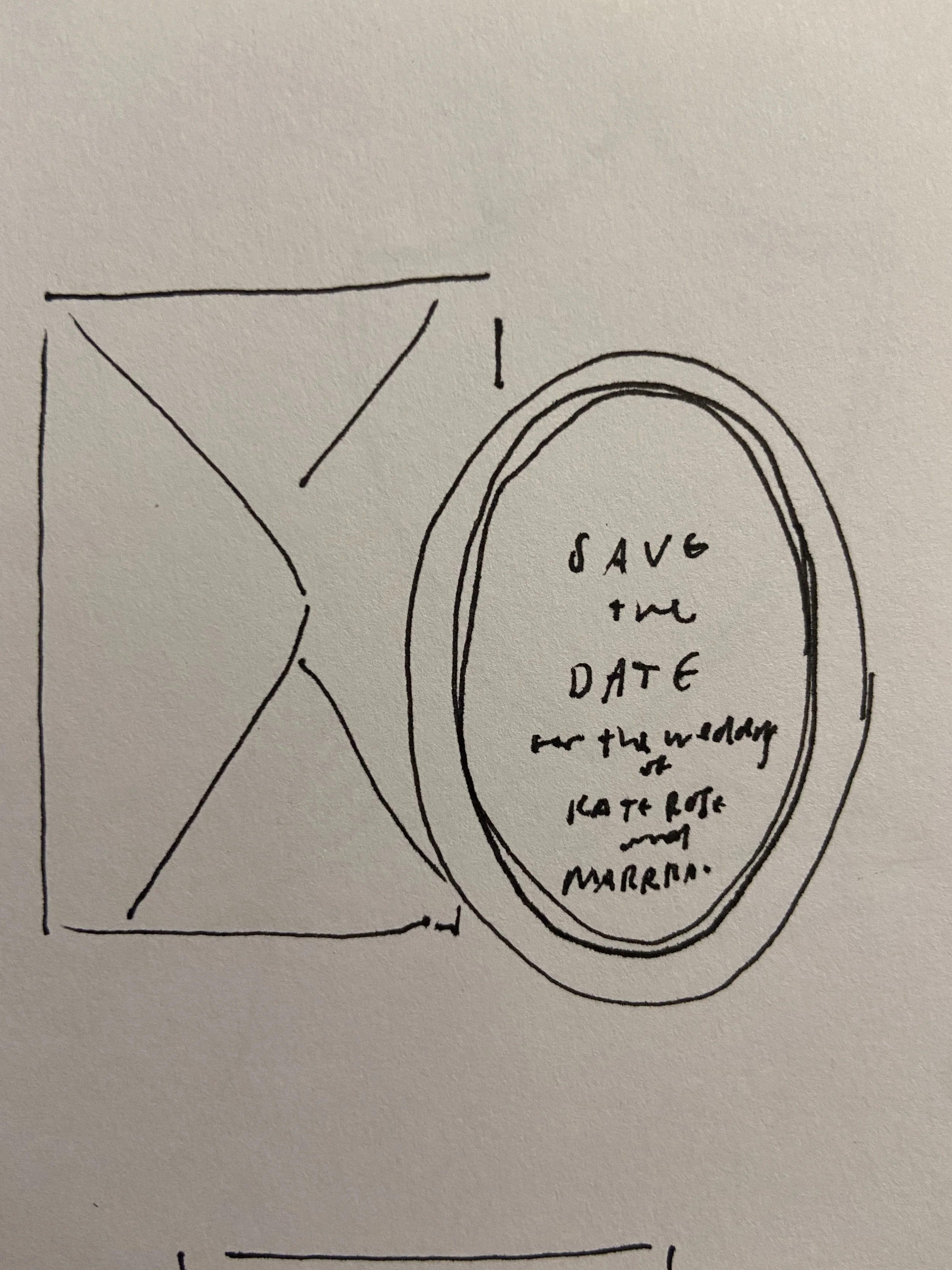 The Oval Die Cut Save the Date