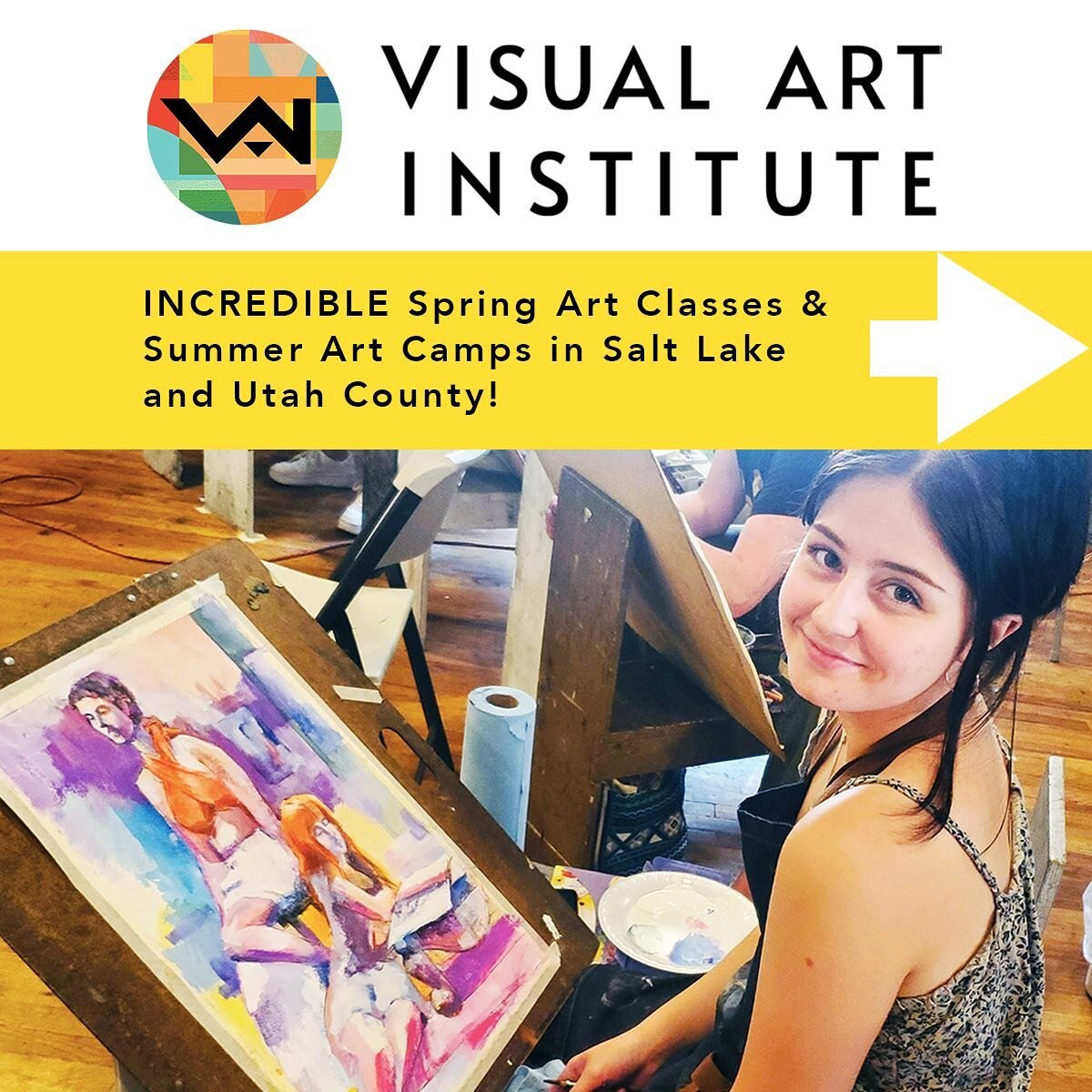 Looking for something exciting to do by yourself, or with friends? Or an awesome creative activity to engage your kiddos? Right now until March 31st, if you sign up for 2 or more art classes at @visualartinstitite, you&rsquo;ll snag a 20% discount on