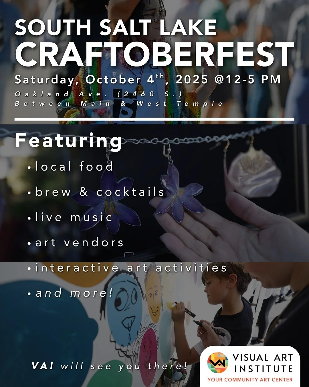 Craftoberfest is a celebration of South Salt Lake&rsquo;s creative community featuring local food, brew and cocktails, live music, art vendors, interactive art activities, and more. Enjoy beverages from local distilleries while exploring our rich loc