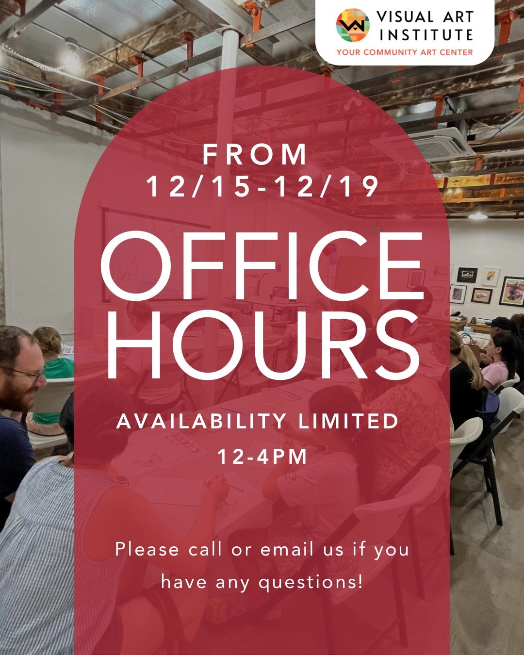 Office hours update! Hours are limited from 12-4pm from December 15th till the 19th. Please don&rsquo;t hesitate to call or email us during those times.

Oh! Another heads-up. Our office will be closed from December 20th till January 4th. See y&rsquo
