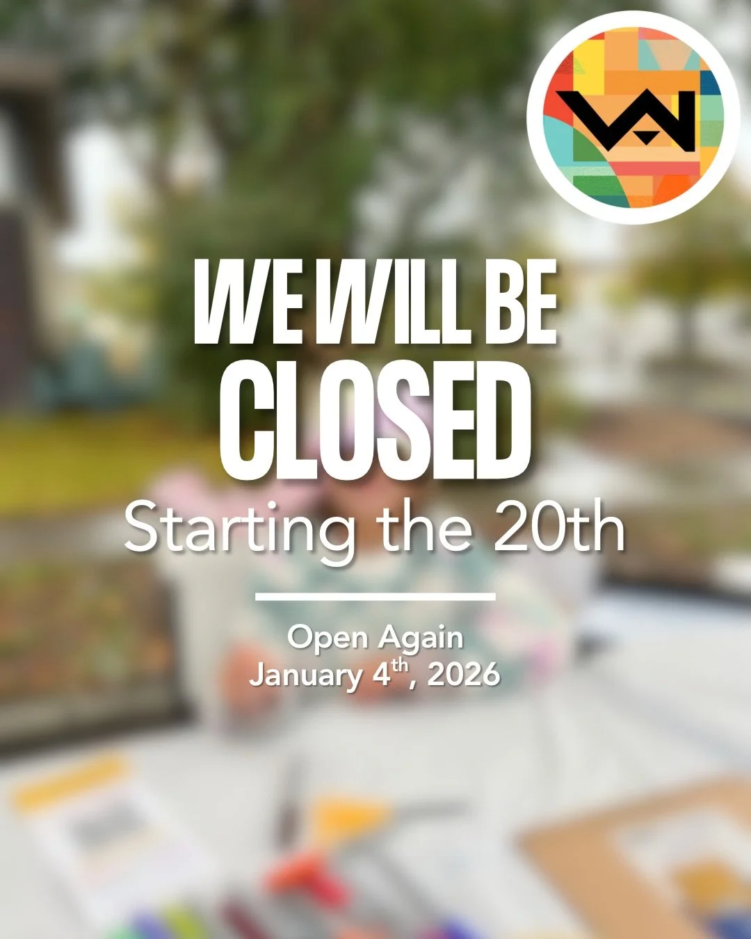 We will be closed from December 20th, opening January 4th, 2026! Merry Christmas and a Happy New Years 🎁🎉

If you&rsquo;re interested in taking any art classes, visit the link in our bio to learn more and register today! 

If you have any questions