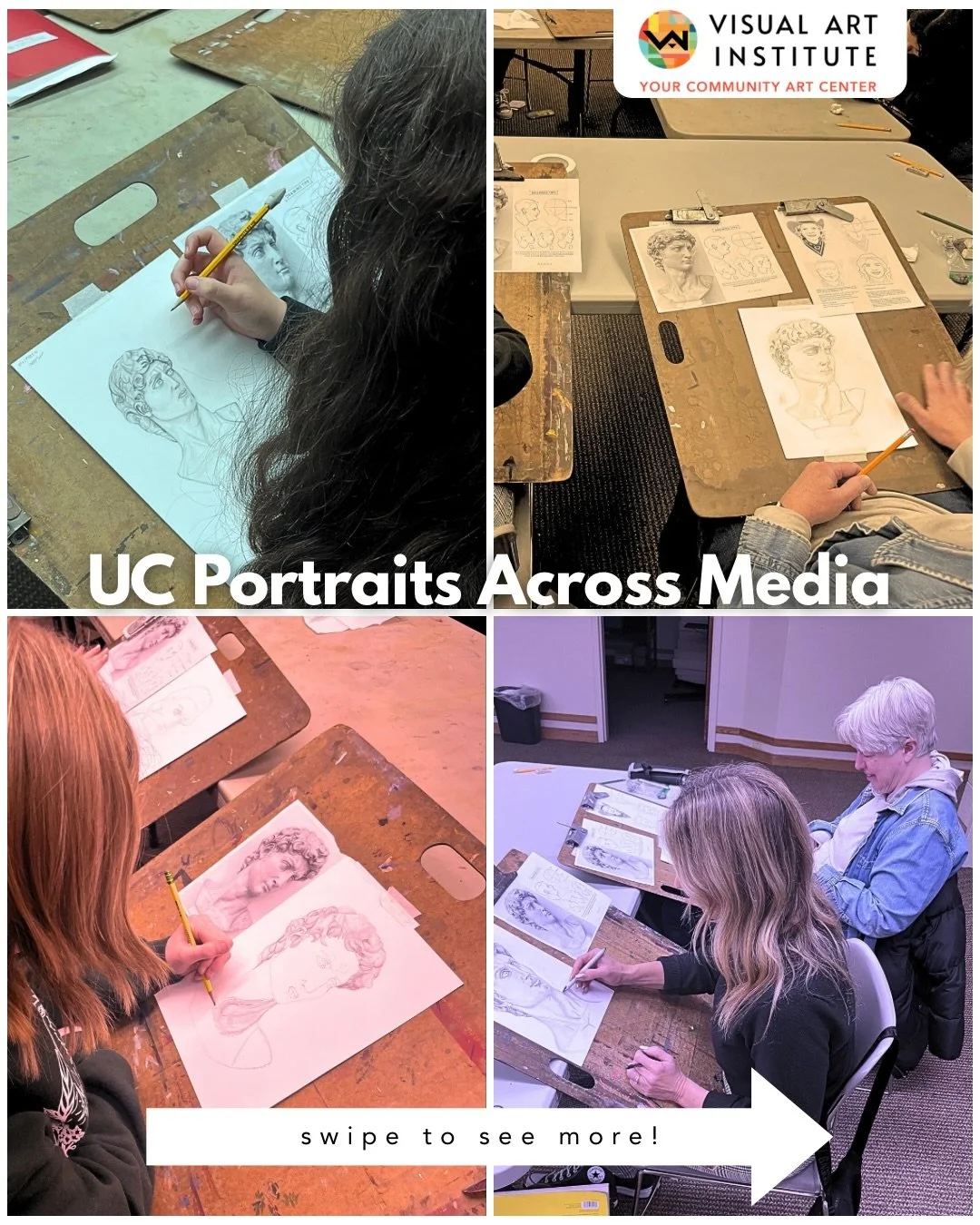 Here is our #utahcounty portraits across media class! Swipe to see more of their work.

If you&rsquo;re interested in taking any art classes, visit the link in our bio to learn more and register today! 

If you have any questions at all about our fle