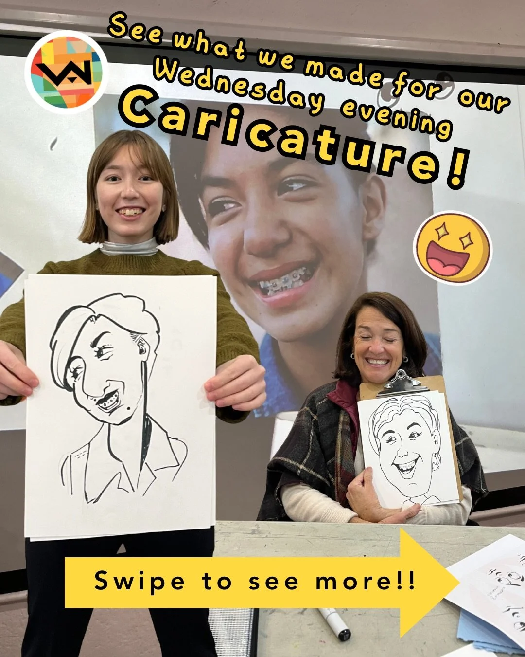 Yesterday, we worked on expressions in our caricature class! Arrow through to see our students works🤭

If you&rsquo;re interested in taking any art classes, visit the link in our bio to learn more and register today! 

If you have any questions at a