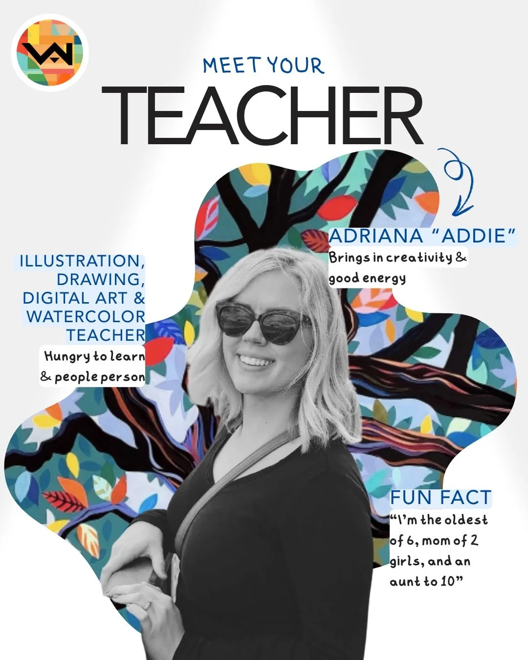 Addie is one of our wonderful teachers over at our Utah County location. She teaches all sorts of classes (multi-talented like that). Visit her website at adrianavawdrey.com

If you&rsquo;re interested in taking any art classes, visit the link in our