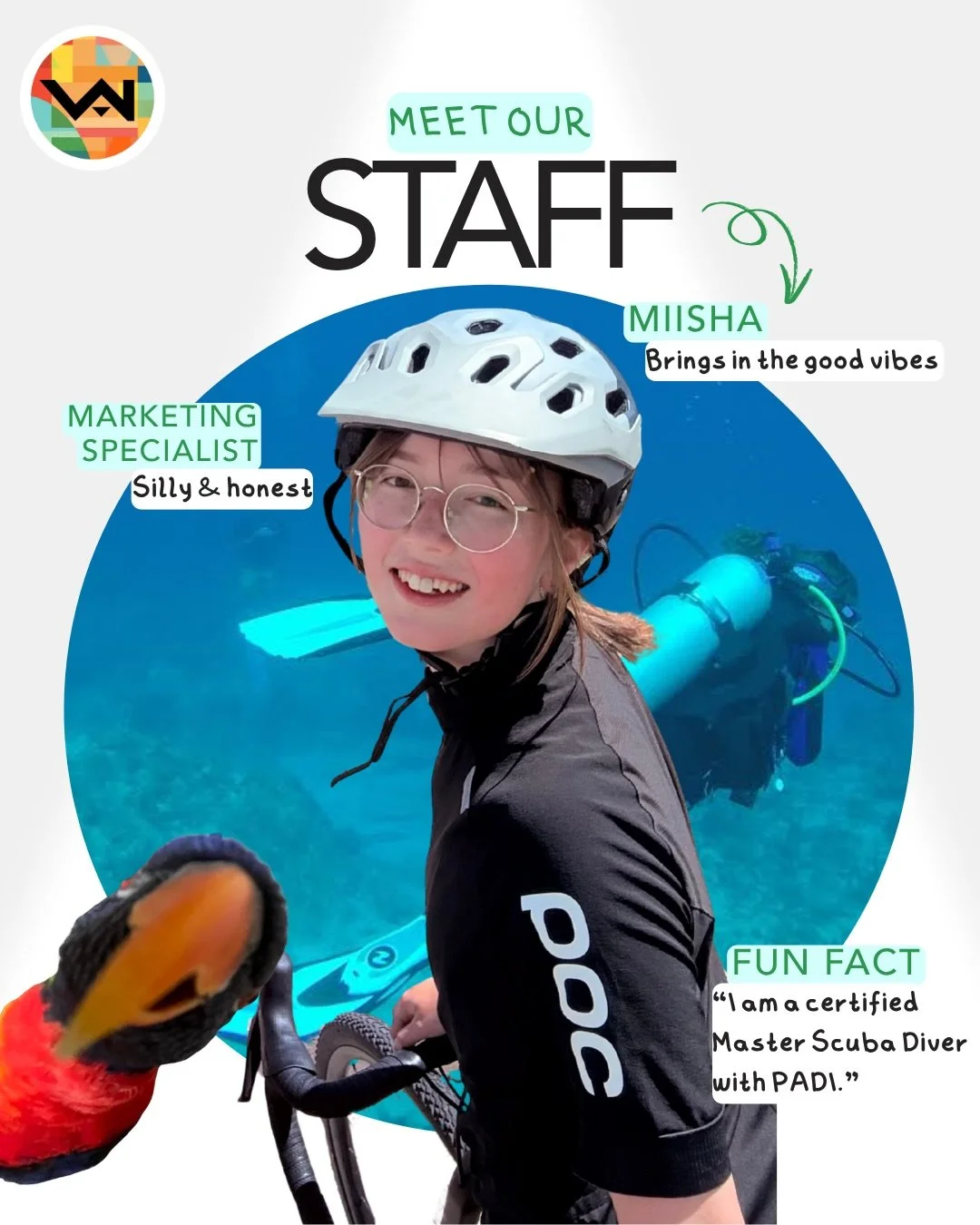 Meet Miisha! She does marketing. So, any marketing related things? Email marketing@visualartinstitute.org. 
She is also a student at the U&rsquo;s business school, graduating this summer. Yay!

If you&rsquo;re interested in taking any art classes, vi