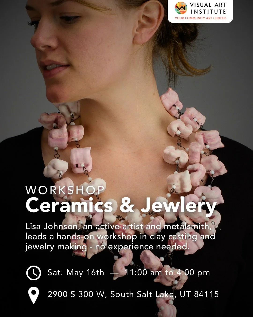 Want to make yourself a wearable piece? In this workshop, artist and metalsmith Lisa Johnson will be leading this clay casting + jewelry making workshop. Fruits and beverages are provided. If you want to be included in the pizza pool, please inquire!