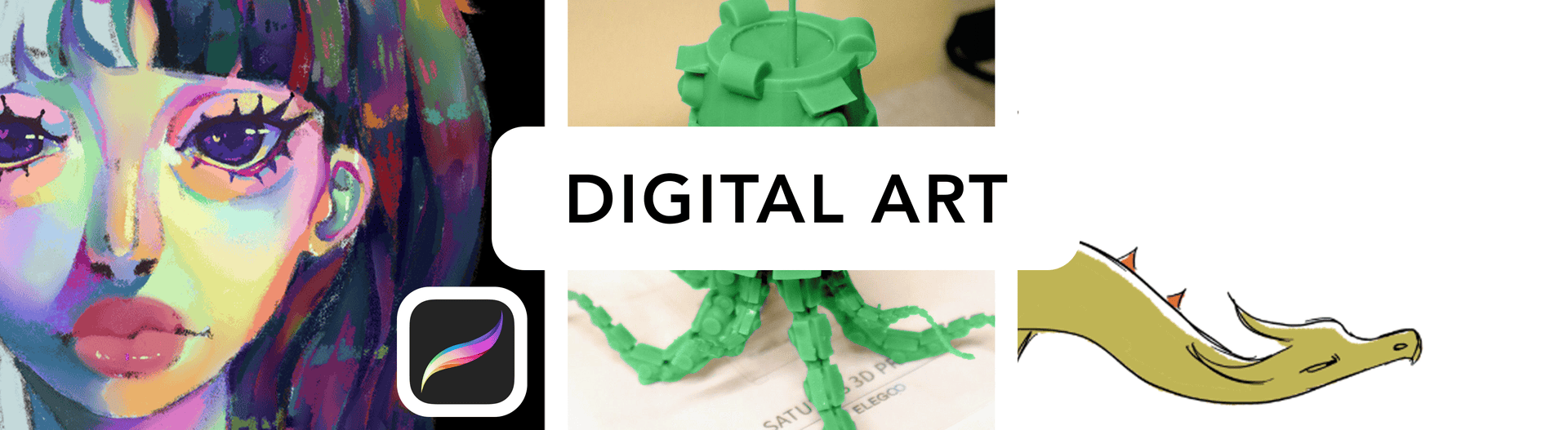 DIGITAL ART CLASSES 3D PRINTING PROCREATE ANIMATION