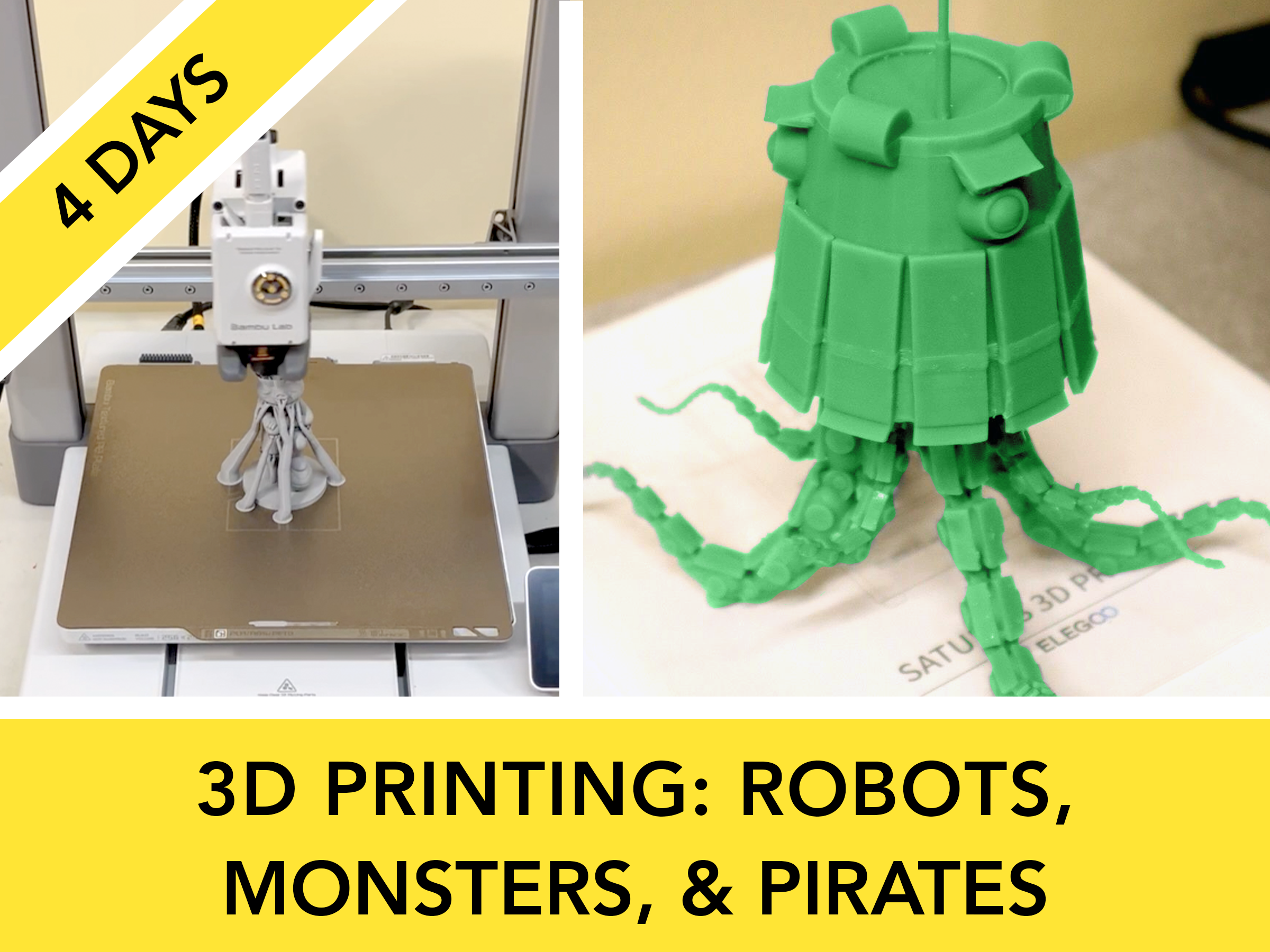 7/20-7/23: 9am-12pm (ages 12-17)