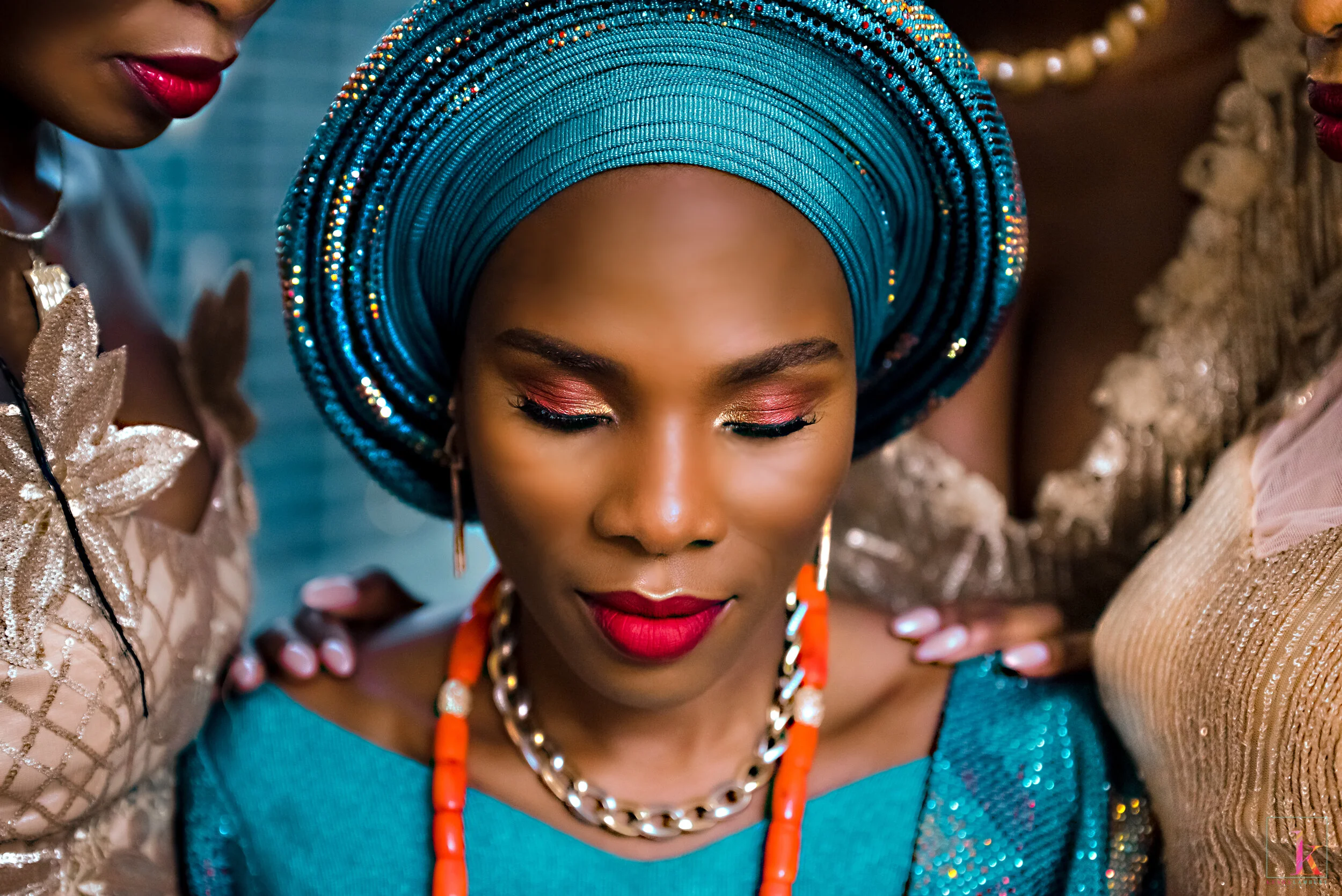 Perfection in custom Aso Ebi designed by Bimms