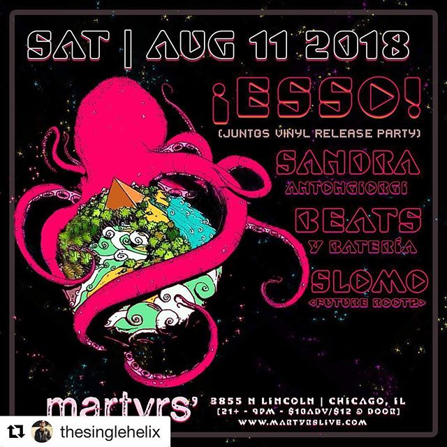 One Week from tomorrow @martyrslive . Saturday night gone right with @esso_afrojam_funkbeat @santongiorgi @slomo2.0 @futurerootz