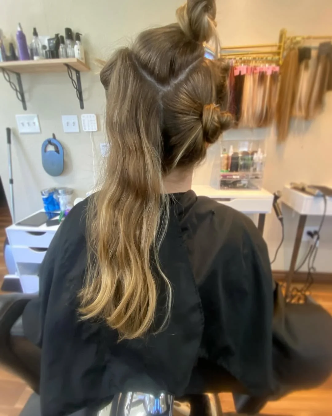 Before, 5-hour blonde transformation!